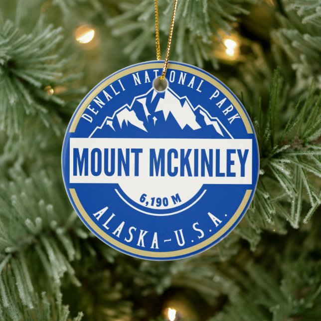 Mount Mckenley Denali National park  Ceramic Ornament (Tree)
