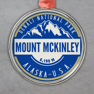 Mount Mckenley Denali National park  Metal Ornament