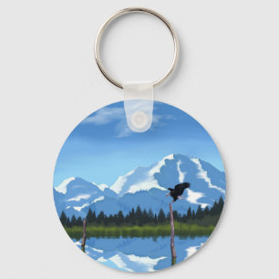 Mount McKinley Alaska Key Ring