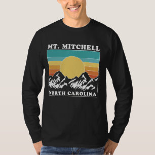 Mount Mitchell North Carolina, Vintage Sunset Moun T-Shirt