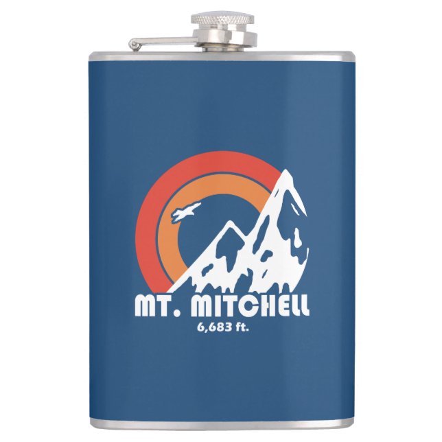 Mount Mitchell Sun Eagle Hip Flask (Front)