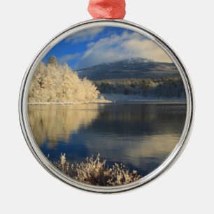 Mount Monadnock First Snow Metal Ornament