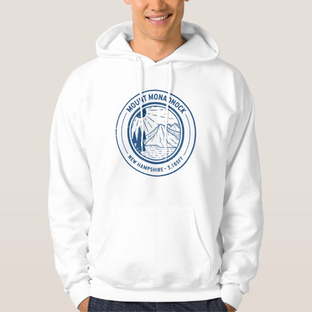 Mount Monadnock New Hampshire Hiking Skiing Travel Hoodie (Front)