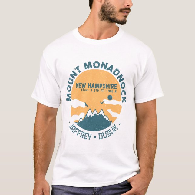 Mount Monadnock New Hampshire - Retro Vintage T-Shirt (Front)