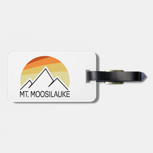 Mount Moosilauke New Hampshire Retro Luggage Tag (Back Horizontal)