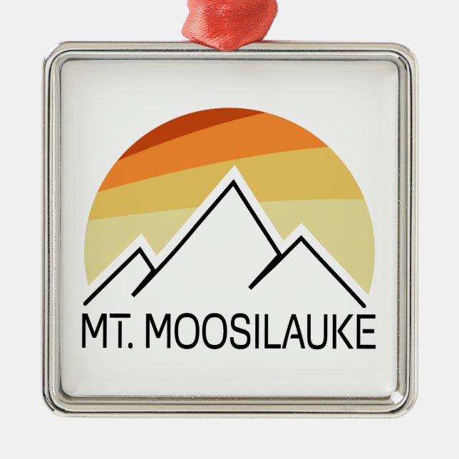 Mount Moosilauke New Hampshire Retro Metal Ornament (Front)