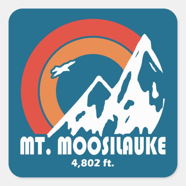Mount Moosilauke New Hampshire Sun Eagle Square Sticker (Front)