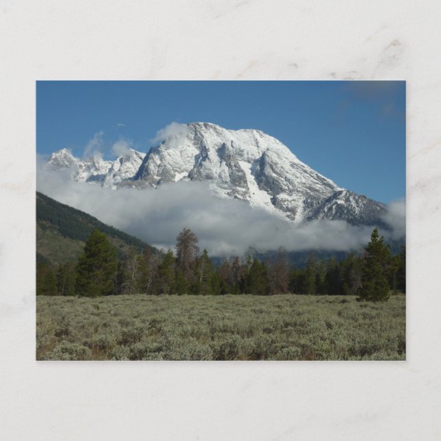 Mount Moran and Clouds at Grand Teton Postcard (Front)