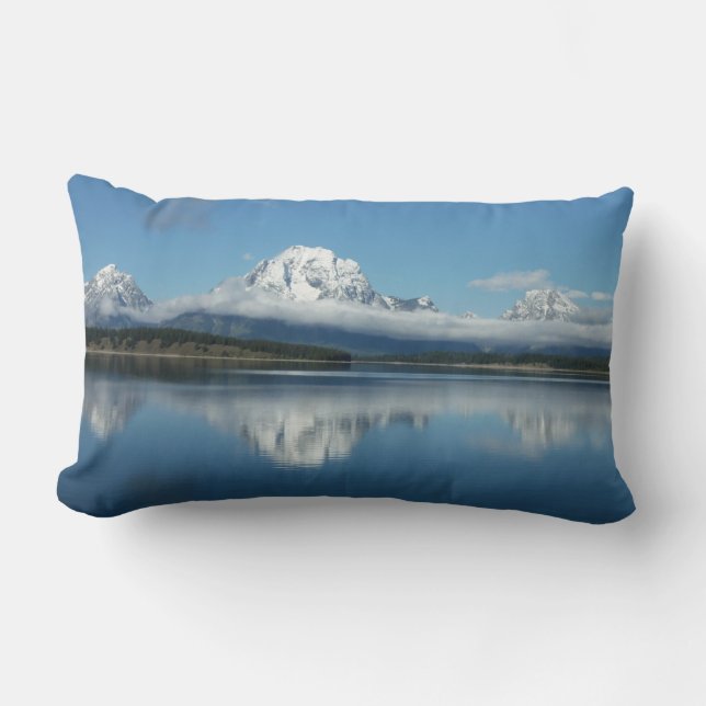 Mount Moran Reflection at Grand Teton Lumbar Cushion (Front)