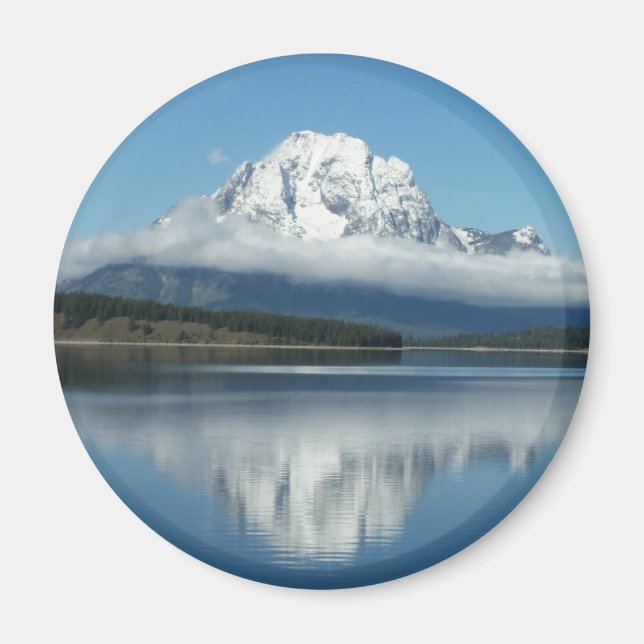 Mount Moran Reflection at Grand Teton Magnet (Front)
