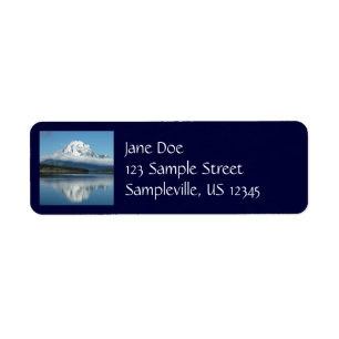 Mount Moran Reflection at Grand Teton Return Address Label