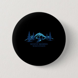 Mount Morris Wisconsin Ski Resort Skiing Skier 6 Cm Round Badge