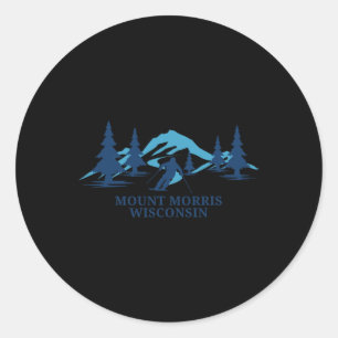 Mount Morris Wisconsin Ski Resort Skiing Skier Classic Round Sticker