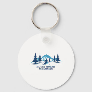 Mount Morris Wisconsin Ski Resort Skiing Skier  Key Ring