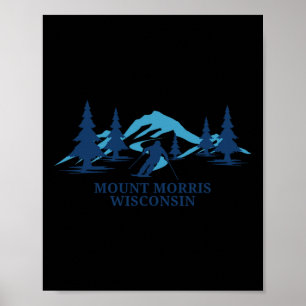 Mount Morris Wisconsin Ski Resort Skiing Skier Poster