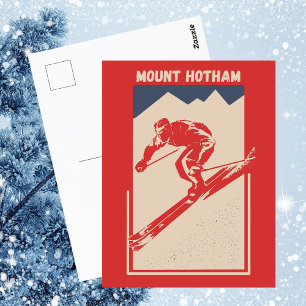 Mount Mt. Hotham Vintage Victorian Alps Ski Postcard