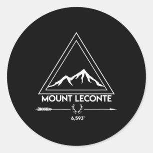 Mount Mt Leconte Smoky Mountains Tennessee Hiking Classic Round Sticker