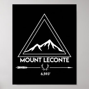 Mount Mt Leconte Smoky Mountains Tennessee Hiking Poster