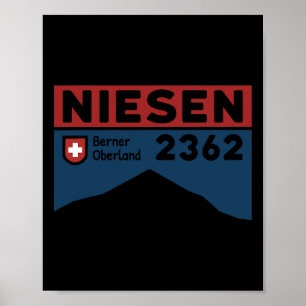 Mount Niesen Hike Switzerland Swiss Skiing Hiking  Poster