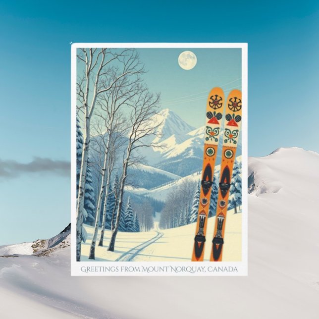 Mount Norquay Alberta Canada ski vacation Postcard (Creator Uploaded)