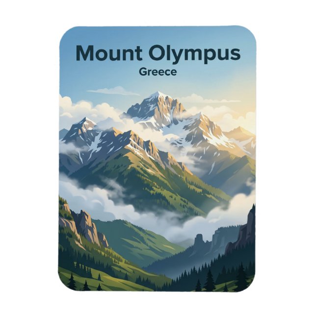 Mount Olympus Greece Magnet (Vertical)