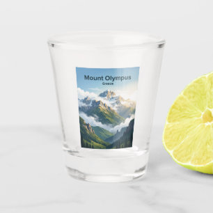 Mount Olympus Greece Shot Glass