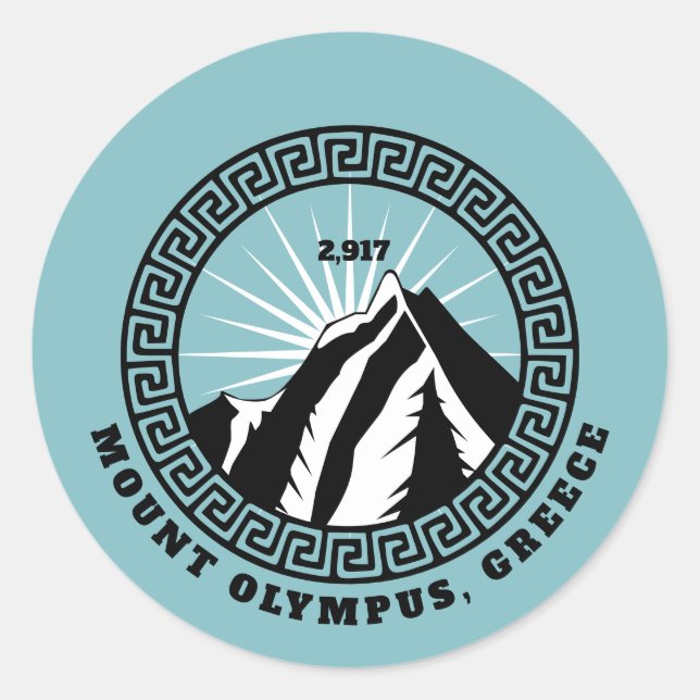 Mount Olympus, Greece T-Shirt Classic Round Sticker (Front)