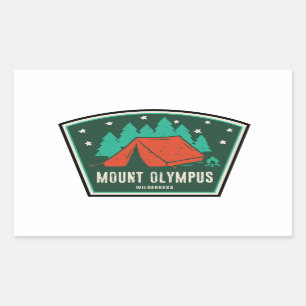 Mount Olympus Wilderness Utah Camping Rectangular Sticker