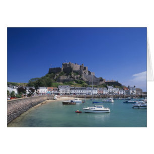 Mount Orgueil Castle and harbour, Gorey, Jersey
