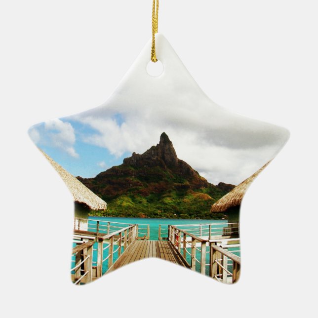 Mount Otemanu Ceramic Ornament (Front)