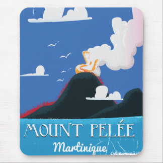 Mount Pelée, Martinique Vintage travel poster Mouse Pad