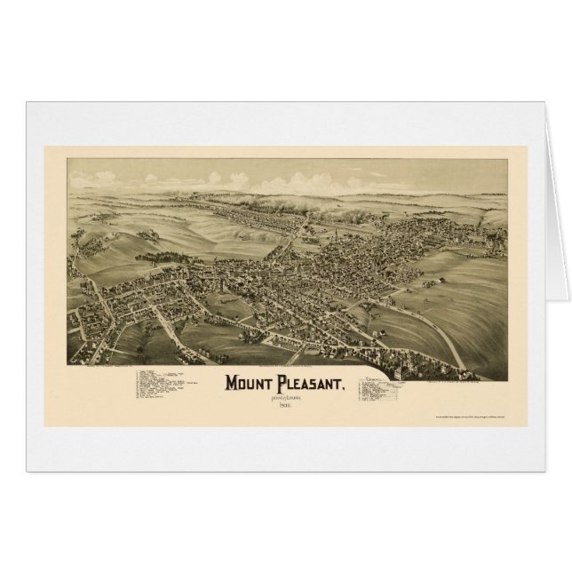Mount Pleasant, PA Panoramic Map - 1900 (Front Horizontal)
