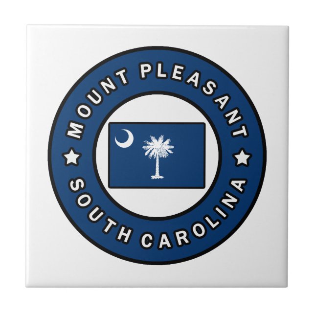 Mount Pleasant South Carolina Ceramic Tile (Front)