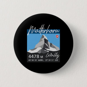 Mount Problemhorn Switzerland Hike Climb Hiking Sk 6 Cm Round Badge