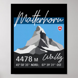 Mount Problemhorn Switzerland Hike Climb Hiking Sk Poster