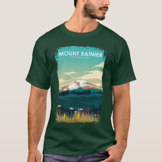 Mount Rainer National Parkravel Art vintage T-Shirt