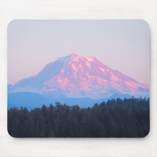 Mount Rainier Alpenglow Mouse Pad (Front)