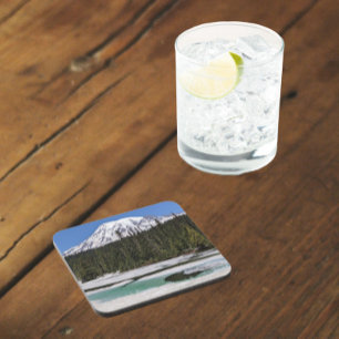 Mount Rainier and Frozen Lake Landscape Coaster