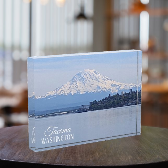 Mount Rainier and Puget Sound, Tacoma, Washington Photo Block (In Situ)
