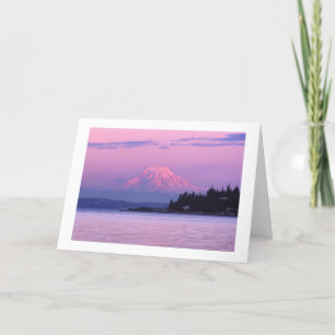 Mount Rainier at Sunset, Washington State. Card