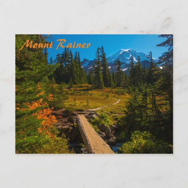 Mount Rainier Autumn Postcard (Front)
