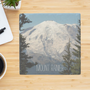 Mount Rainier Cascade Peak Photo Stone Coaster