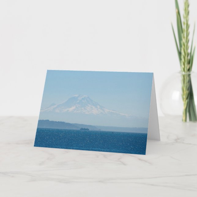 Mount Rainier from Puget Sound -Frameable Art Card (Front)