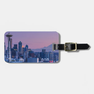 Mount Rainier in the background. Luggage Tag