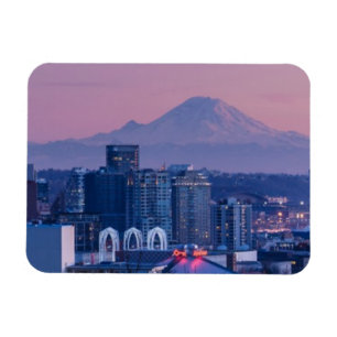 Mount Rainier in the background. Magnet