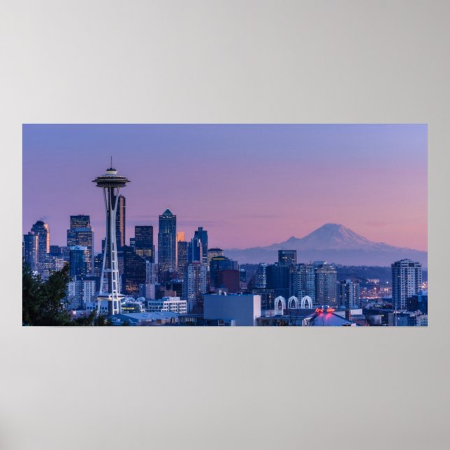 Mount Rainier in the background. Poster (Front)