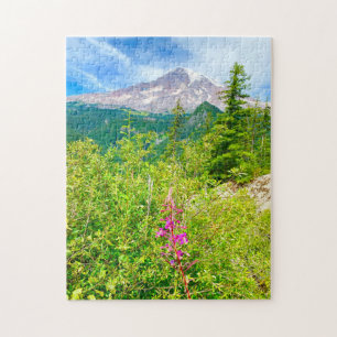 Mount Rainier Inspiring Landscape   Travel Therapy Jigsaw Puzzle