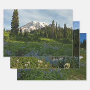 Mount Rainier Morning Light Wrapping Paper Sheet