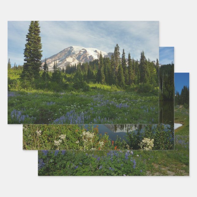 Mount Rainier Morning Light Wrapping Paper Sheet (Set)