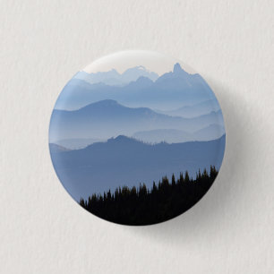 Mount Rainier National Park Cascade Mountains 3 Cm Round Badge